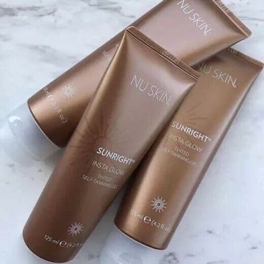 3 Tubes Nu Skin Nuskin Sunright INSTA GLOW Self Tanning Gel Sunscreen NEW SEALED
