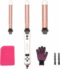 3 in 1 Auto Rotating Curling Iron - TOP4EVER Automatic Hair Curler with Interchangeable Curling Wand (0.75", 1", 1.25"), Adjustable Temp 325¡F-430¡F, Instant Heat Hair Styling Tools for All Hair Types