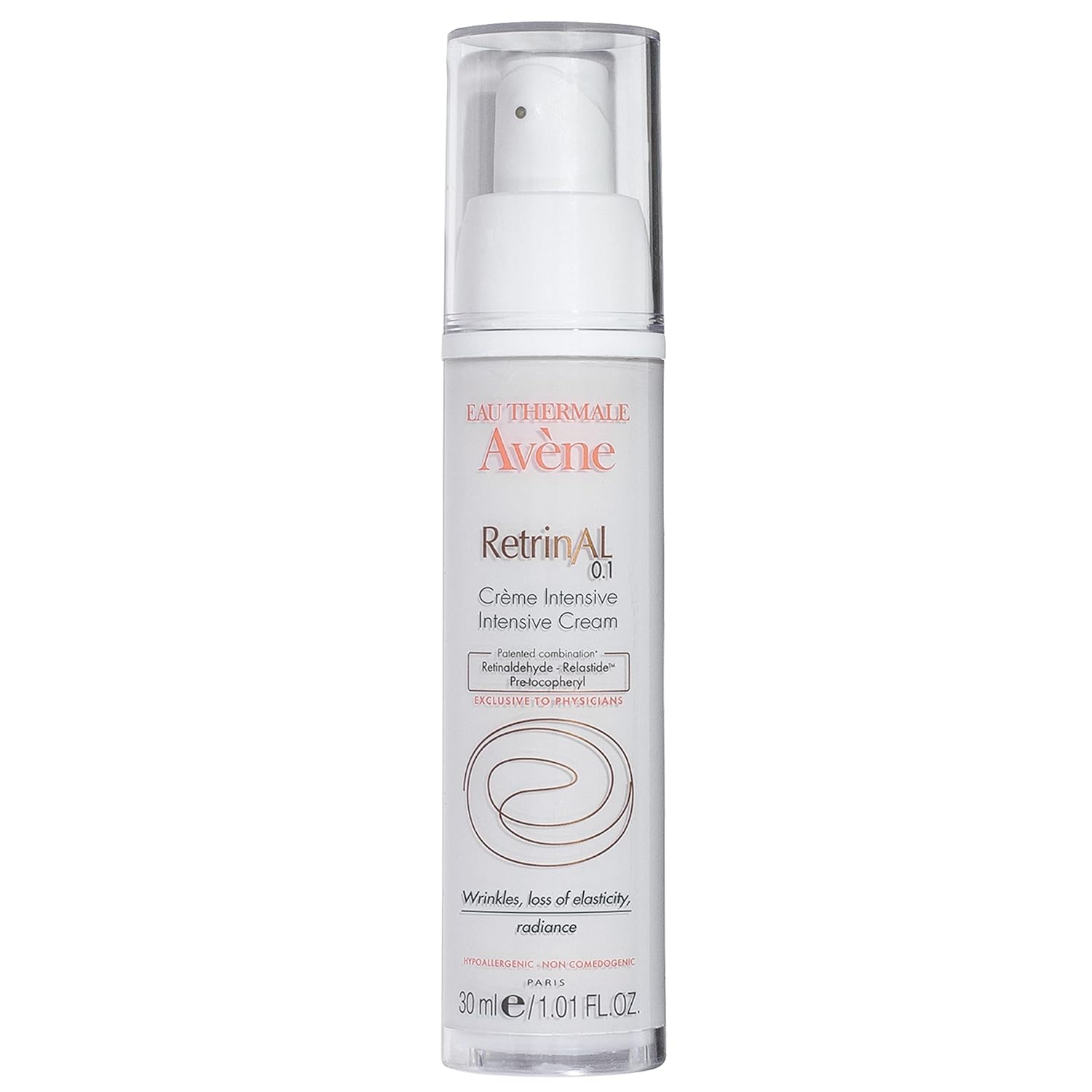 Eau Thermale Avene RetrinAL 0.1 Intensive Cream, Retinaldehyde, Reduce Signs of Aging, Brighten & Rejuvenate Skin, 1.01 oz.