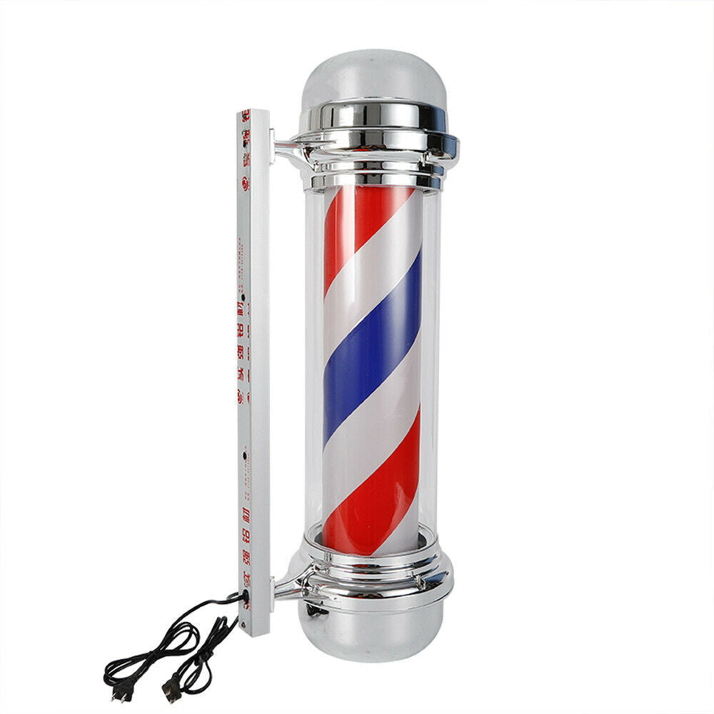 Barber Pole 28" (silver caps)