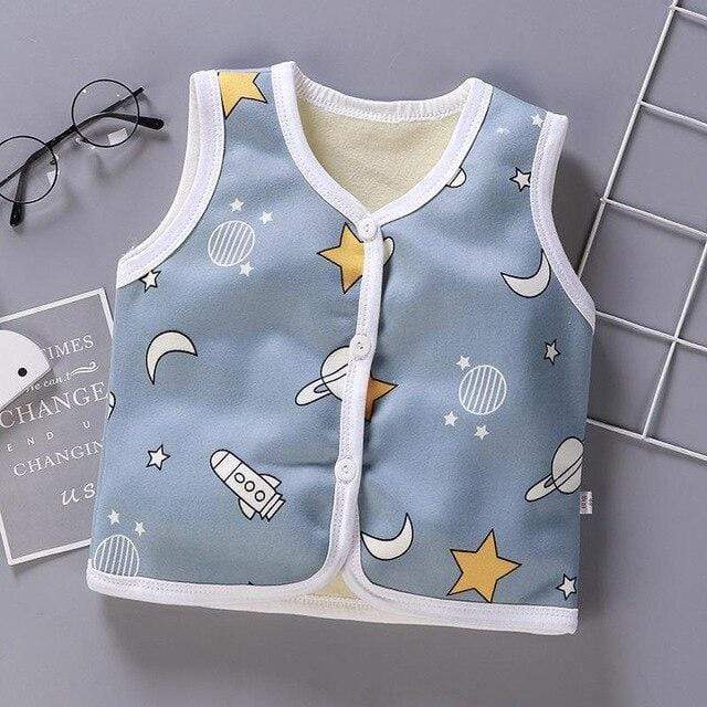 Boy's Clothing blue / 24M Cartoon Clothes Velvet Cotton Vest